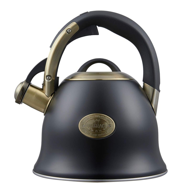 LUXGRACE Tea Kettle -2.2 Quart Tea Kettles Stovetop Whistling Teapot Stainless Steel Tea Pots for Stove Top Whistle Tea Pot - Image 1